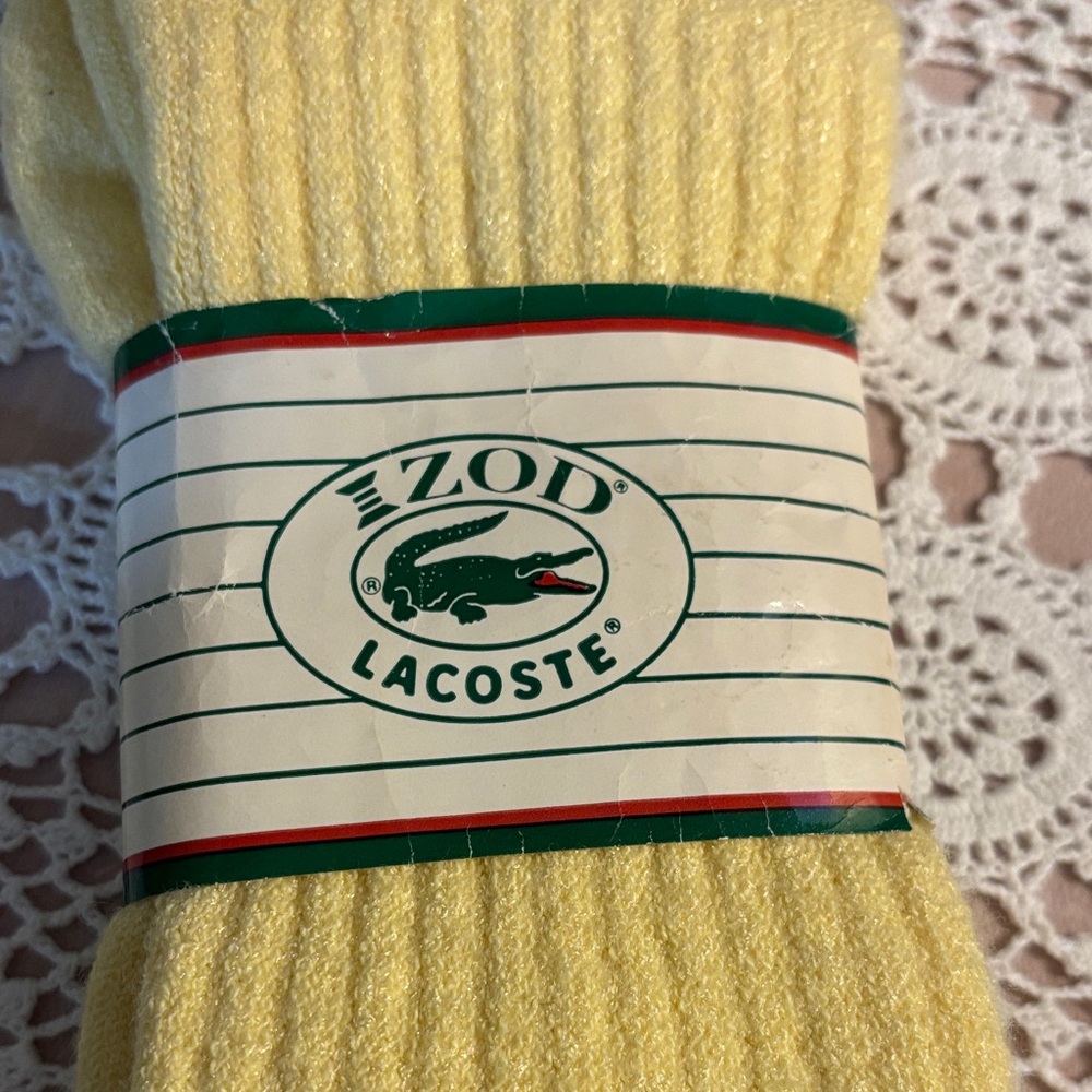 Lacoste Men's Casual Yellow Socks - Picture 2 of 4